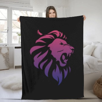 Discover Angry lion Fleece Blankets