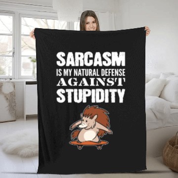 Discover Natural Defense Sarcastic Person Gift Fleece Blankets