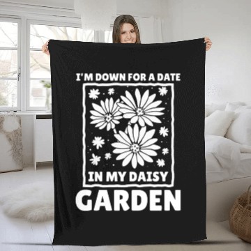 Discover Daisy Garden Gardening Gardener Fleece Blankets