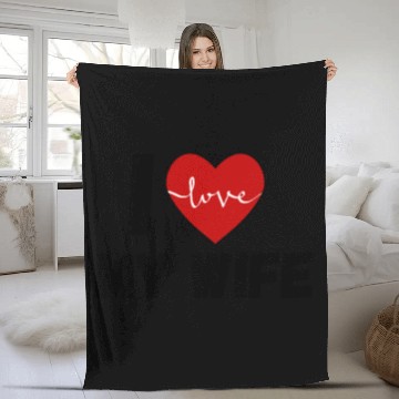 Discover I Love My Wife Funny design Classic Fleece Blankets