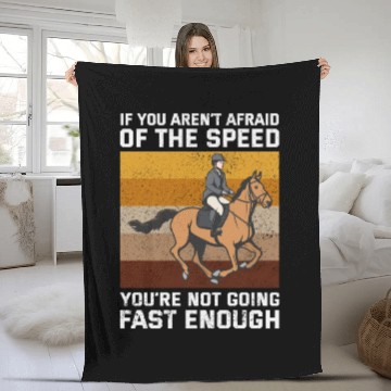 Discover Barrel Racer Rodeo Racing Horse Riding Race Funny Fleece Blankets