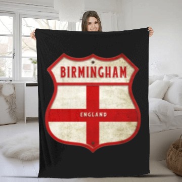 Discover Birmingham England coat of arms Fleece Blankets