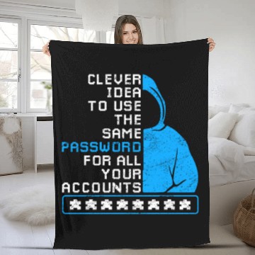 Discover Password hacking Cyber Security Fleece Blankets