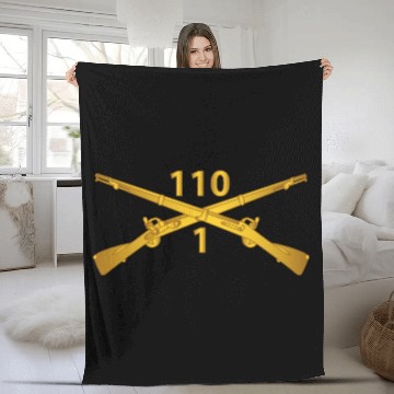 Discover Army 1st Battalion 110th Infantry Regiment Inf Bra Fleece Blankets