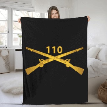 Discover Army 110th Infantry Regiment Inf Branch wo Txt X 3 Fleece Blankets