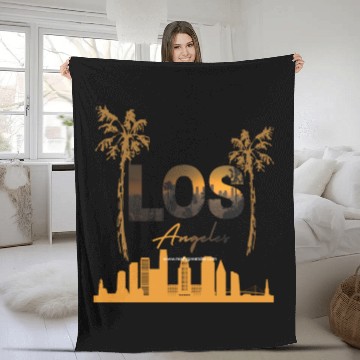 Discover Los Angeles City Fleece Blankets Fleece Blankets