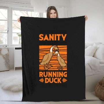 Discover Running Duck Sanity Fleece Blankets