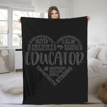 Discover Educator Teacher appreciation subway art Fleece Blankets