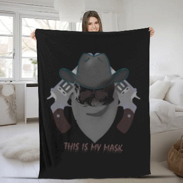 Discover cowboy mask Fleece Blankets