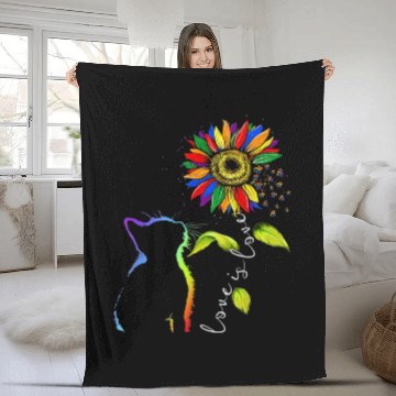 Discover Love Is Love LGBT Gay Lesbian Pride Fleece Blankets
