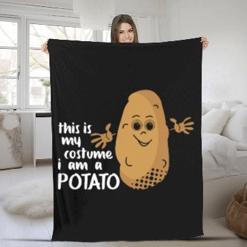 Discover I Am A Potato Funny Fleece Blankets