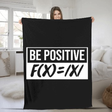 Discover Funny Algebra Math Teacher Be Positive Math Fleece Blankets