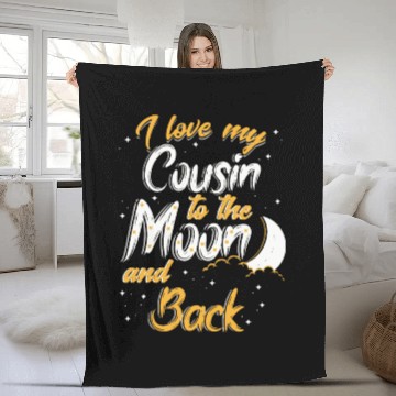 Discover I love my cousin to the moon and back News Fleece Blankets
