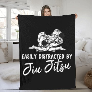 Discover Easily Distracted By Jiu Jitsu Brazilian JiuJitsu Fleece Blankets