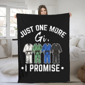 Discover Just One More Gi Brazilian Jiu Jitsu BJJ JiuJitsu Fleece Blankets