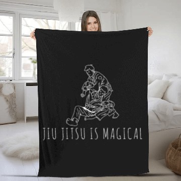 Discover Jiu Jitsu Is Magical BJJ JiuJitsu Brazilian Jiu-Ji Fleece Blankets