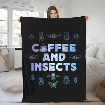 Discover Entomology Insect Coffee Lover Bugs Fleece Blankets