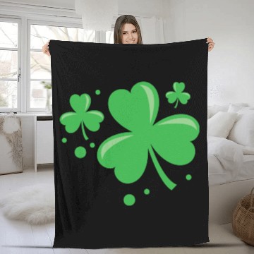 Discover Irish Shamrock Pocket Size Clover St. Patrick's Fleece Blankets