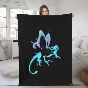 Discover Fantasy Frog - Gradient Version 1 Fleece Blankets