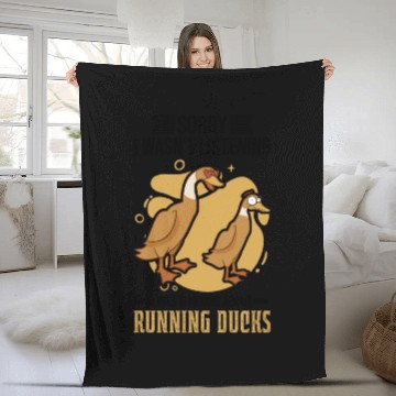 Discover Running Duck Fleece Blankets