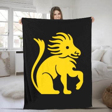 Discover leo zodiac gold lion king Fleece Blankets