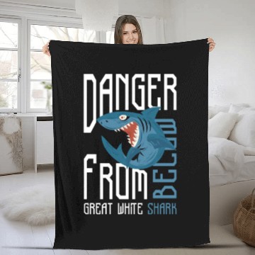 Discover Great White Shark Shark Sailing Tiger Shark Fleece Blankets