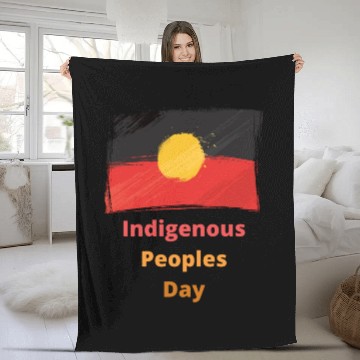 Discover Native american indigenous day l Columbus Day Fleece Blankets