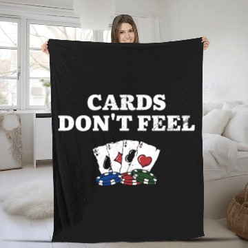 Discover Cards Don't Feel Poker Joke Poker Player Pun Fleece Blankets