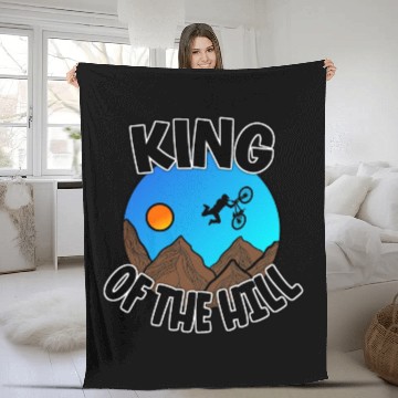 Discover King Of The Hill - Cyclist Gift Fleece Blankets