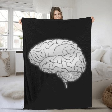 Discover Human Anatomy Brain Fleece Blankets