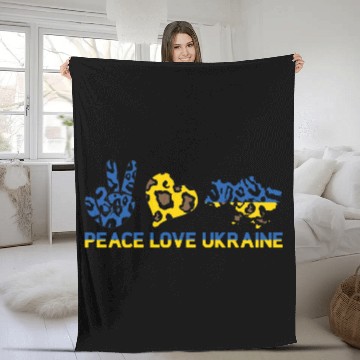 Discover EU Ukraine Europe Friends Union Freedom Peace Fleece Blankets