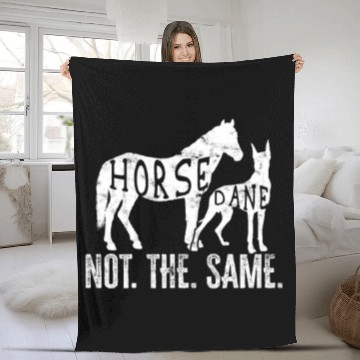 Discover Horse Dane not the same - great dane Fleece Blankets