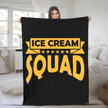 Discover friends ice cream squad Fleece Blankets