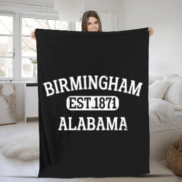 Discover Birmingham Albm Vintage Fleece Blankets