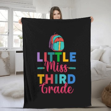 Discover Little Third Grade Student 3rd Grader Teacher Gift Fleece Blankets