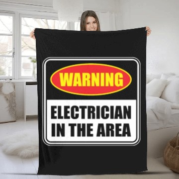 Discover Electrician Electrical Engineer Lineman Fleece Blankets