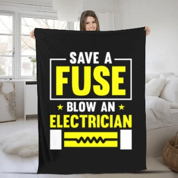 Discover Electrician Electrical Engineer Lineman Fleece Blankets