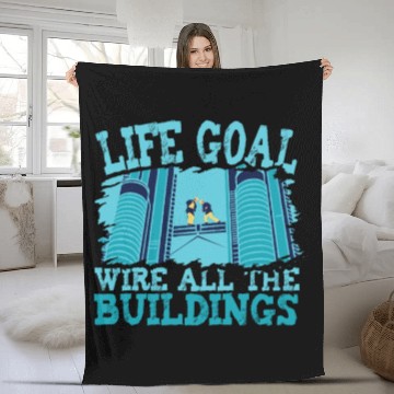 Discover Electrician Electrical Engineer Lineman Fleece Blankets