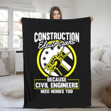 Discover Electrician Electrical Engineer Lineman Fleece Blankets