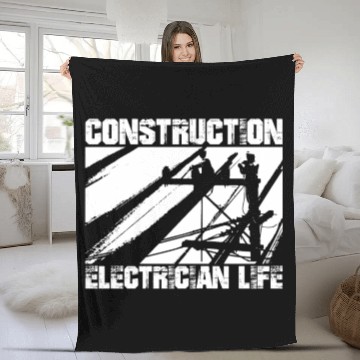 Discover Electrician Electrical Engineer Lineman Fleece Blankets