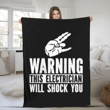 Discover Electrician Electrical Engineer Lineman Fleece Blankets