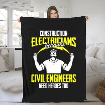 Discover Electrician Electrical Engineer Lineman Fleece Blankets