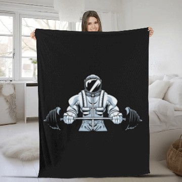 Discover Barbell Gear Training Fitness Gym Fleece Blankets