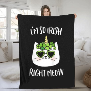 Discover So Irish Right Meow Fleece Blankets