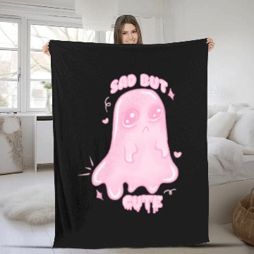 Discover Pastel Goth Ghost | Sad but Cute | Creepy Cute Fleece Blankets