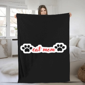 Discover Cat Mom Funny design Classic Fleece Blankets