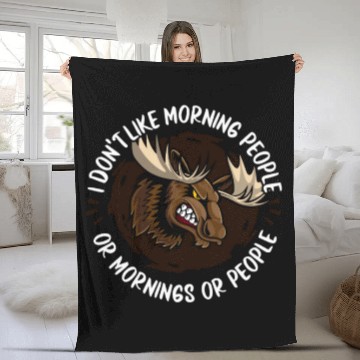 Discover Moose Elk Hunting Fleece Blankets