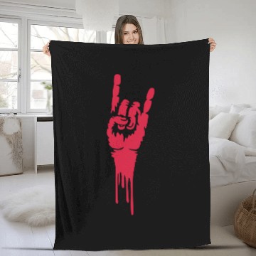 Discover drop blood heavy metal Fleece Blankets