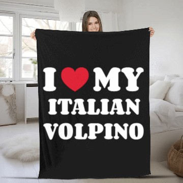 Discover I Love My Italian Volpino Fleece Blankets