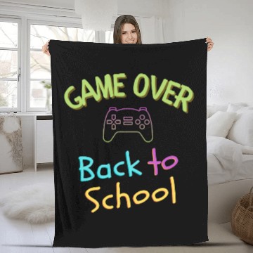 Discover Game Over- Back to School time Fleece Blankets